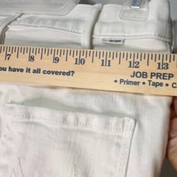 MOTHER The Hustler Ankle Fray Jeans | Size 26 | White “Fairest of Them All” - Picture 5 of 13